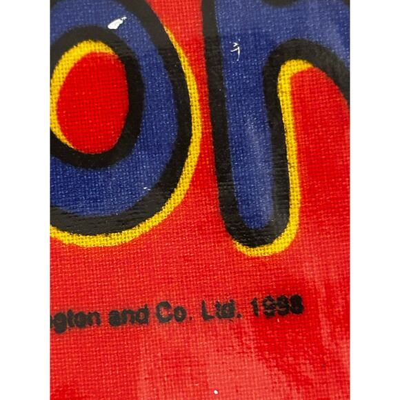 Vintage plastic coated Paddington Bear Art Smock Apron kids toddler Vinyl Cotton - Picture 2 of 4